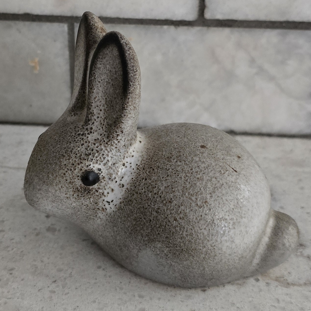 Vtg. Mcm Howard Pierce bunny rabbit Ceramic Speckle Glaze Figure - Picture 6 of 12